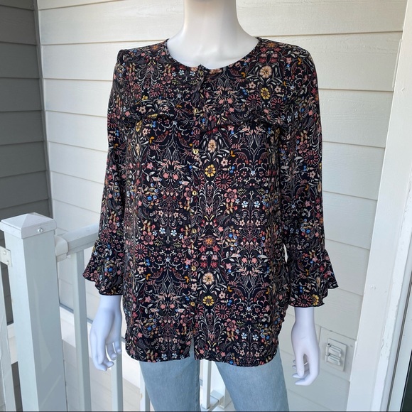 LC Lauren Conrad Tops - LC LAUREN CONRAD Floral Button Down Blouse